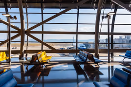 Airport terminal area with a unique design