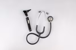 Stethoscope and otoscope made of metal parts