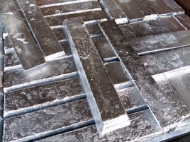 Blocks of zinc metal for the die cast process